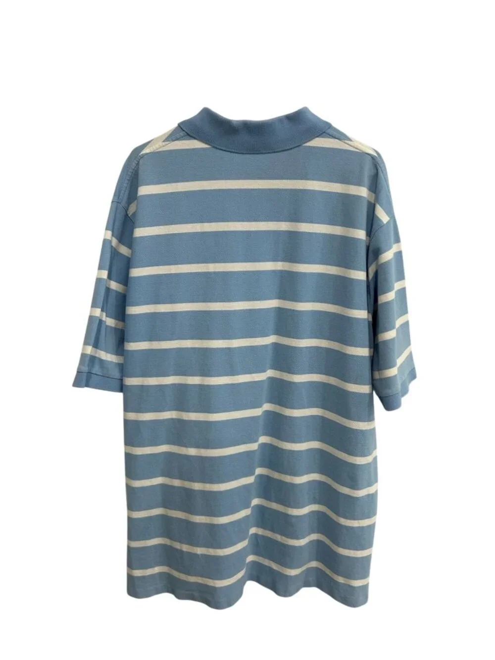 Polo Ralph Lauren 2XL Tall Mens Blue White Striped Short Sleeve Polo Shirt Retro